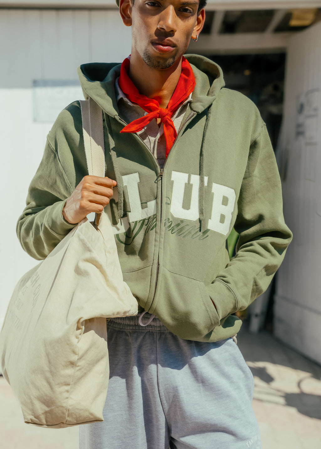 Patch Logo Full Zip Hoodie